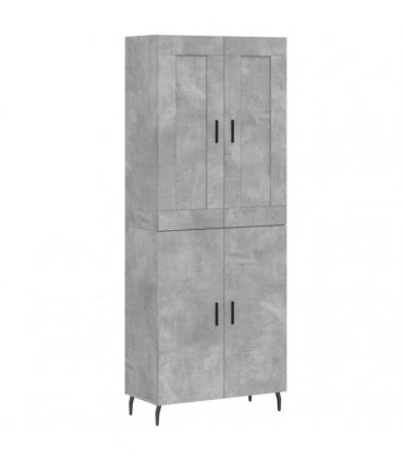 vidaXL Highboard Concrete Grey 69,5x34x180 cm Engineered Wood