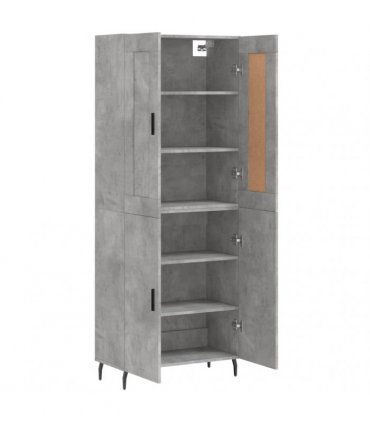 vidaXL Highboard Concrete Grey 69,5x34x180 cm Engineered Wood