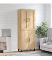 vidaXL Highboard Sonoma Oak 69,5x34x180 cm Engineered Wood
