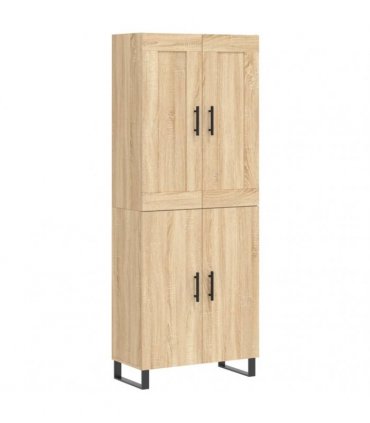 vidaXL Highboard Sonoma Oak 69,5x34x180 cm Engineered Wood