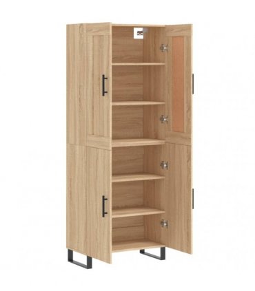 vidaXL Highboard Sonoma Oak 69,5x34x180 cm Engineered Wood