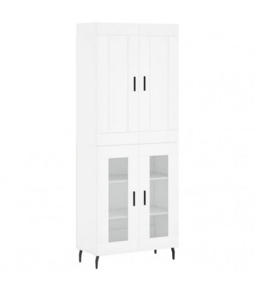 vidaXL Highboard White 69,5x34x180 cm Engineered Wood
