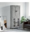 vidaXL Highboard Concrete Grey 69,5x34x180 cm Engineered Wood
