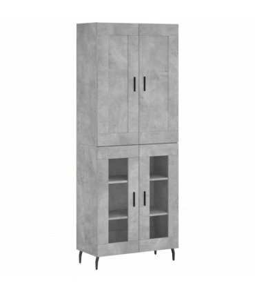 vidaXL Highboard Concrete Grey 69,5x34x180 cm Engineered Wood
