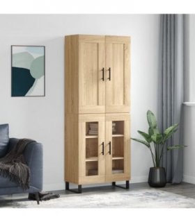 vidaXL Highboard Sonoma Oak 69,5x34x180 cm Engineered Wood