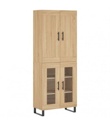 vidaXL Highboard Sonoma Oak 69,5x34x180 cm Engineered Wood