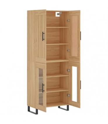vidaXL Highboard Sonoma Oak 69,5x34x180 cm Engineered Wood