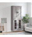 vidaXL Highboard Grey Sonoma 69,5x34x180 cm Engineered Wood