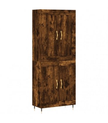 vidaXL Highboard Smoked Oak 69,5x34x180 cm Engineered Wood