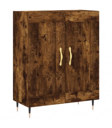 vidaXL Highboard Smoked Oak 69,5x34x180 cm Engineered Wood