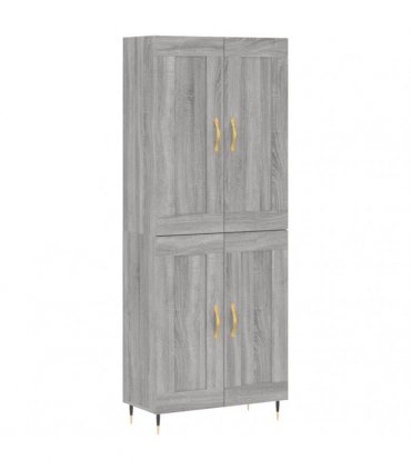 vidaXL Highboard Grey Sonoma 69,5x34x180 cm Engineered Wood