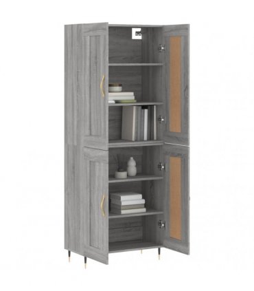 vidaXL Highboard Grey Sonoma 69,5x34x180 cm Engineered Wood