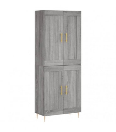 vidaXL Highboard Grey Sonoma 69,5x34x180 cm Engineered Wood