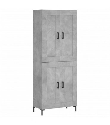 vidaXL Highboard Concrete Grey 69,5x34x180 cm Engineered Wood