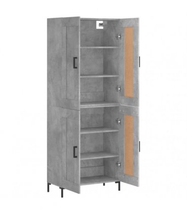 vidaXL Highboard Concrete Grey 69,5x34x180 cm Engineered Wood