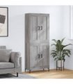 vidaXL Highboard Grey Sonoma 69,5x34x180 cm Engineered Wood