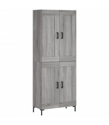 vidaXL Highboard Grey Sonoma 69,5x34x180 cm Engineered Wood