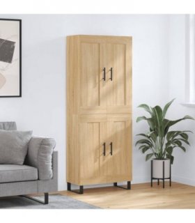 vidaXL Highboard Sonoma Oak 69,5x34x180 cm Engineered Wood