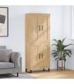 vidaXL Highboard Sonoma Oak 69,5x34x180 cm Engineered Wood