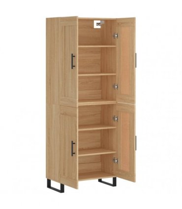 vidaXL Highboard Sonoma Oak 69,5x34x180 cm Engineered Wood