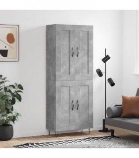 vidaXL Highboard Concrete Grey 69,5x34x180 cm Engineered Wood