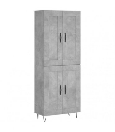vidaXL Highboard Concrete Grey 69,5x34x180 cm Engineered Wood