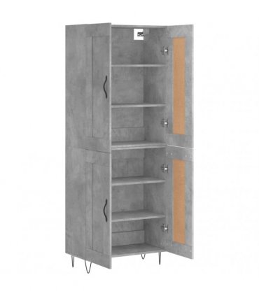 vidaXL Highboard Concrete Grey 69,5x34x180 cm Engineered Wood