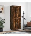 vidaXL Highboard Smoked Oak 69,5x34x180 cm Engineered Wood