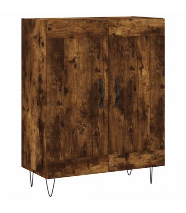 vidaXL Highboard Smoked Oak 69,5x34x180 cm Engineered Wood