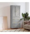 vidaXL Highboard Grey Sonoma 69,5x34x180 cm Engineered Wood