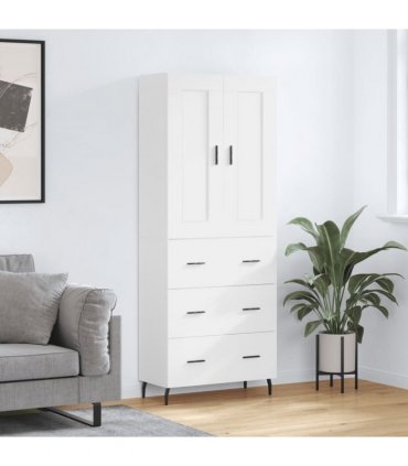 vidaXL Highboard White 69,5x34x180 cm Engineered Wood