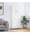 vidaXL Highboard White 69,5x34x180 cm Engineered Wood