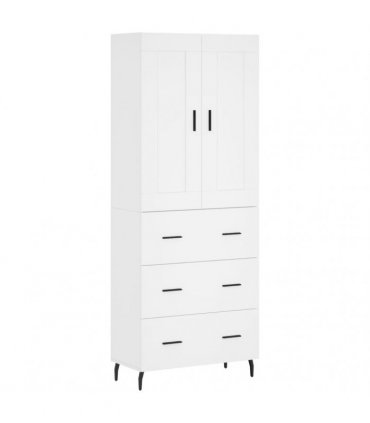vidaXL Highboard White 69,5x34x180 cm Engineered Wood