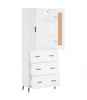 vidaXL Highboard White 69,5x34x180 cm Engineered Wood