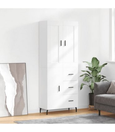 vidaXL Highboard White 69,5x34x180 cm Engineered Wood