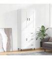vidaXL Highboard White 69,5x34x180 cm Engineered Wood