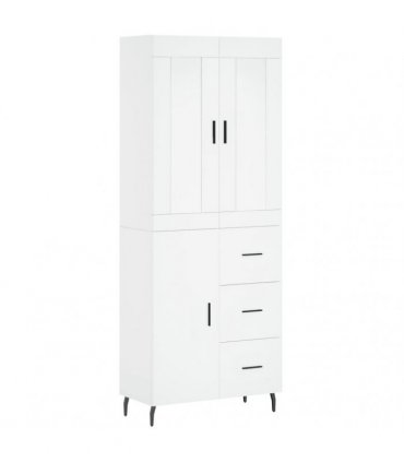 vidaXL Highboard White 69,5x34x180 cm Engineered Wood