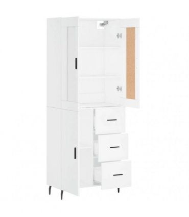 vidaXL Highboard White 69,5x34x180 cm Engineered Wood