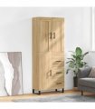 vidaXL Highboard Sonoma Oak 69,5x34x180 cm Engineered Wood