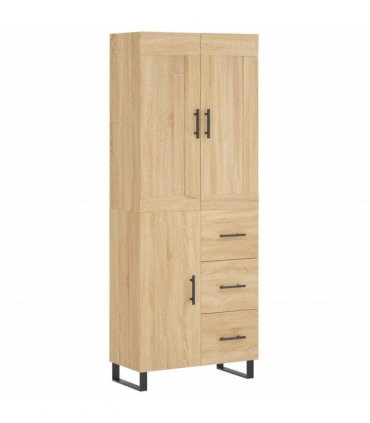 vidaXL Highboard Sonoma Oak 69,5x34x180 cm Engineered Wood