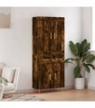 vidaXL Highboard Smoked Oak 69,5x34x180 cm Engineered Wood