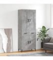 vidaXL Highboard Concrete Grey 69,5x34x180 cm Engineered Wood