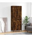 vidaXL Highboard Smoked Oak 69,5x34x180 cm Engineered Wood