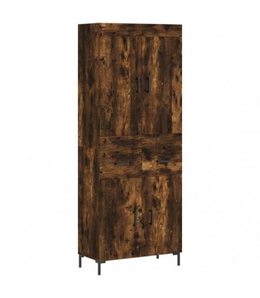 vidaXL Highboard Smoked Oak 69,5x34x180 cm Engineered Wood