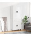 vidaXL Highboard White 69,5x34x180 cm Engineered Wood
