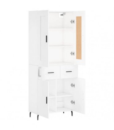 vidaXL Highboard White 69,5x34x180 cm Engineered Wood