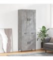vidaXL Highboard Concrete Grey 69,5x34x180 cm Engineered Wood