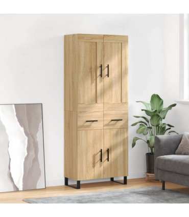 vidaXL Highboard Sonoma Oak 69,5x34x180 cm Engineered Wood