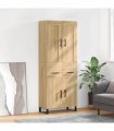 vidaXL Highboard Sonoma Oak 69,5x34x180 cm Engineered Wood