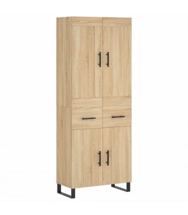 vidaXL Highboard Sonoma Oak 69,5x34x180 cm Engineered Wood